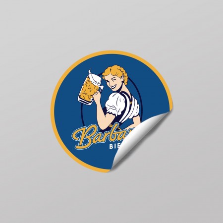 Barbaras Birmingham 89mm Circle Stickers